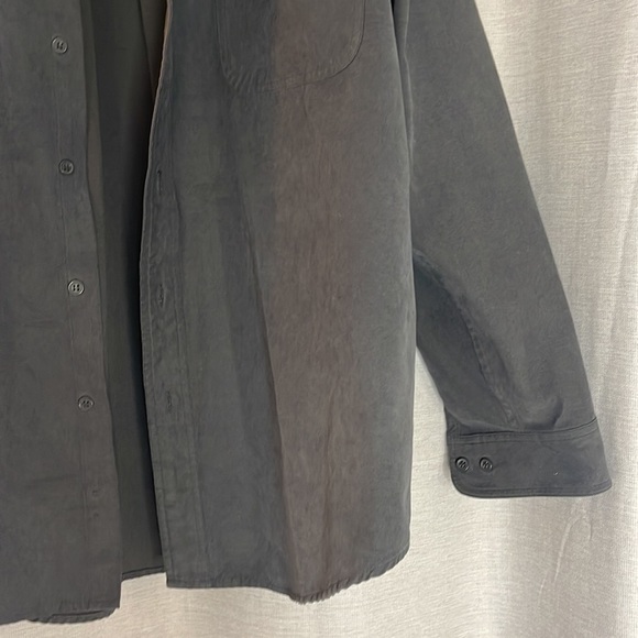 KNIGHTSBRIDGE SUEDE BUTTON DOWN LONG SLEEVE - Picture 4 of 6